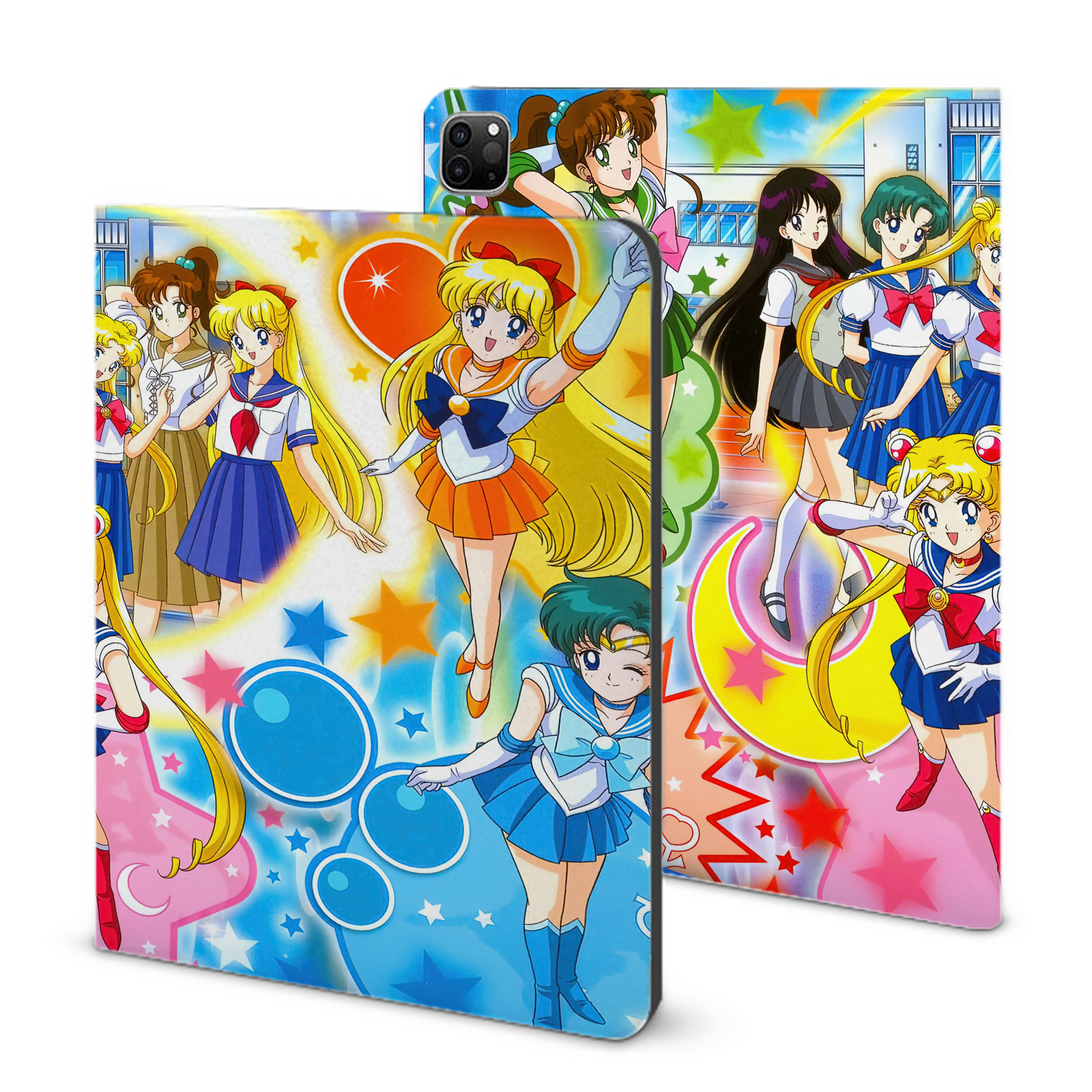 （画像用） 美少女戦士セーラームーン Sailor Moon IPad ケース ブック型 PUレザー TPU 耐衝撃 軽量 薄型 ペン収納なし 全面保護 IPad 各モデル対応
